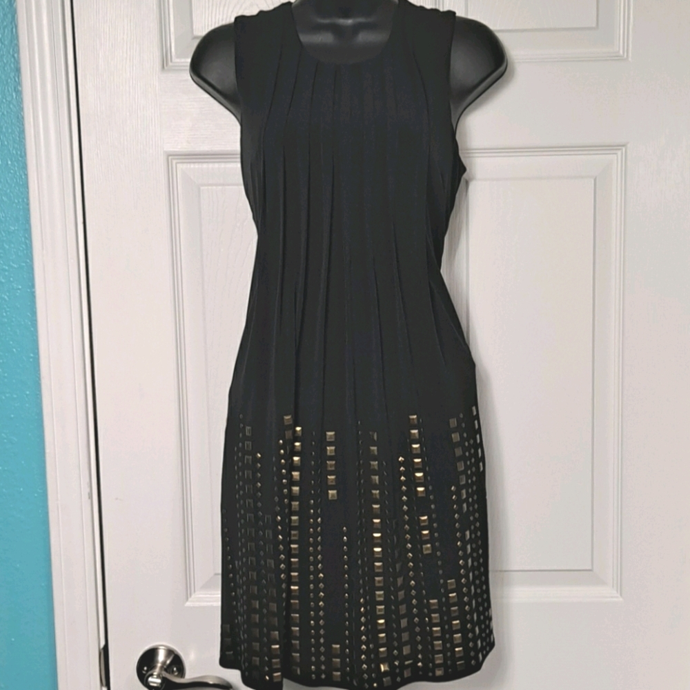 NWOT! CALVIN KLEIN Black Metal Dress S